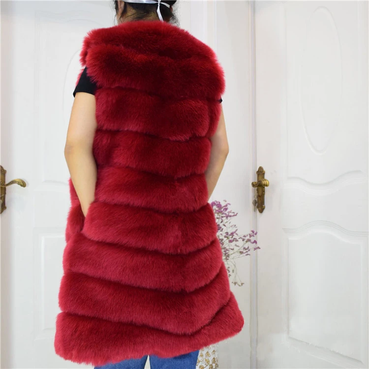 ZADORIN роскошное зимнее пальто женское длинное пальто из искусственного меха Veste Femme жилет из искусственного меха высокого размера плюс меховой жилет куртка