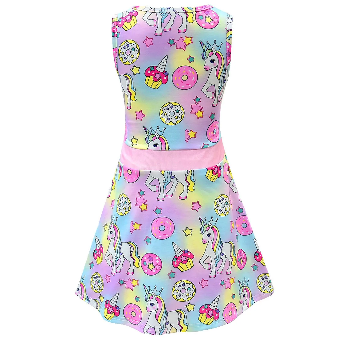 Girls Unicorn Dress Princess Sleeveless Evening Party Dresses for Kids Holiday Birthday Childs Unicorns Nighties Clothes | Детская