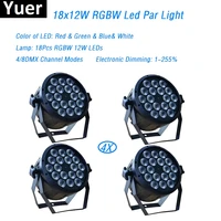 free shipping eyourlife 4pcslot 18x12w rgbw led par light dmx stage lights professional flat par can for party ktv discodj lamp