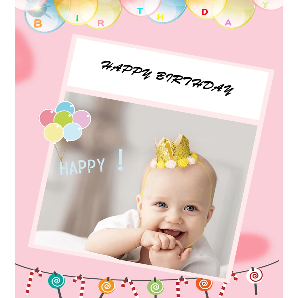 E-ДУ для маленьких девочек с рисунком короны мальчиков головной убор дня рождения