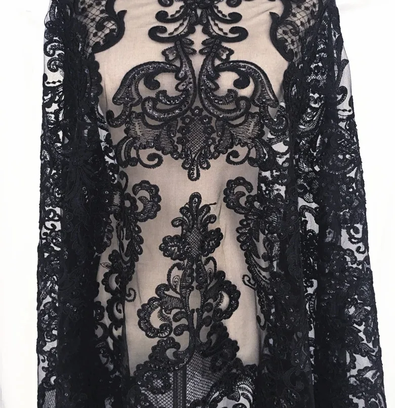 LASUI 1y = 1 лот высококачественное золотистое черное 2 цвета модная вышивка