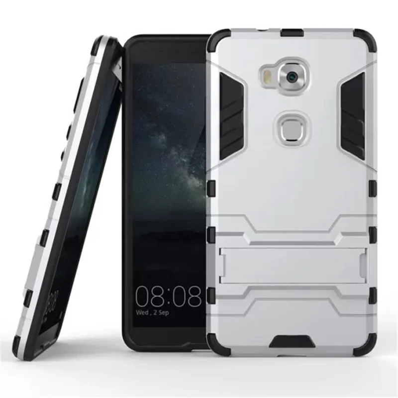 For Huawei Honor 5X Case Silicon Back Cover Hybrid Armor Stand Case TPU & Plastic Phone Case
