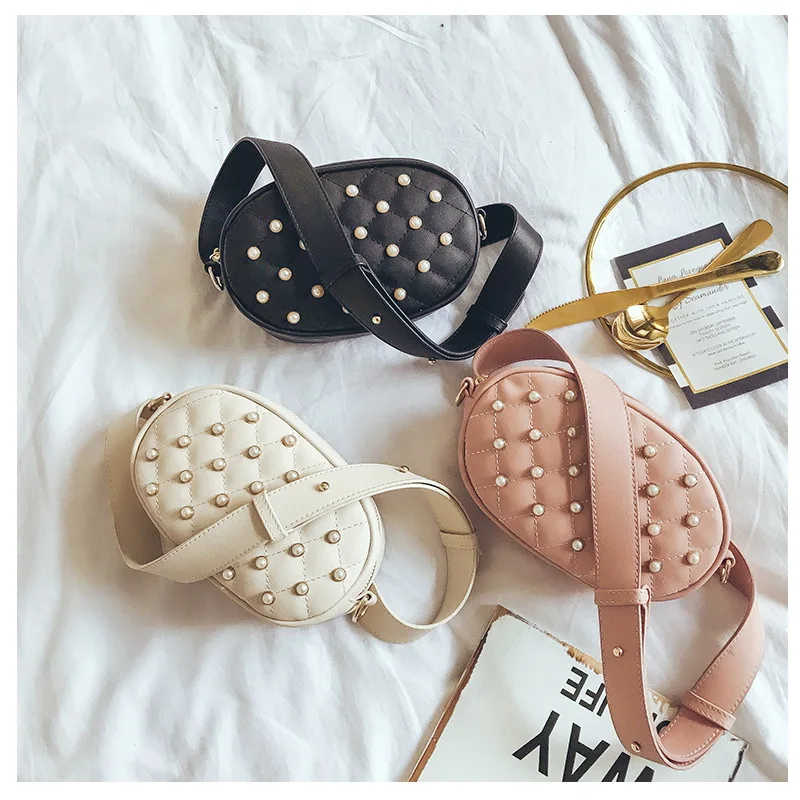 Женские сумки на ремне Ansloth модные дизайнерские с жемчужинами мини Женская