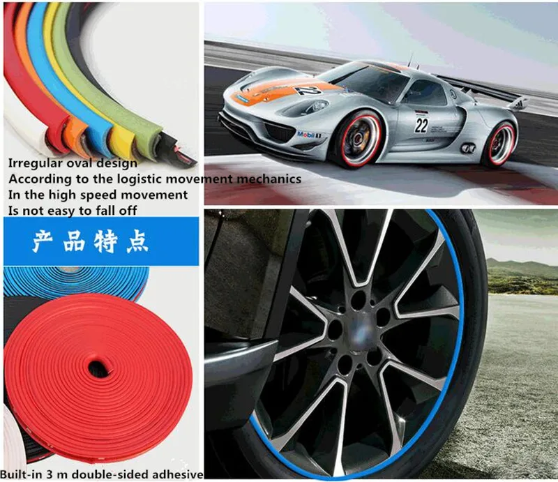 HOT car styling 8 M Car Wheel Hub Tire Sticker for Hyundai elantra ix35 solaris accent i30 ix25 tucson 2016 i20 i40 Accessories |