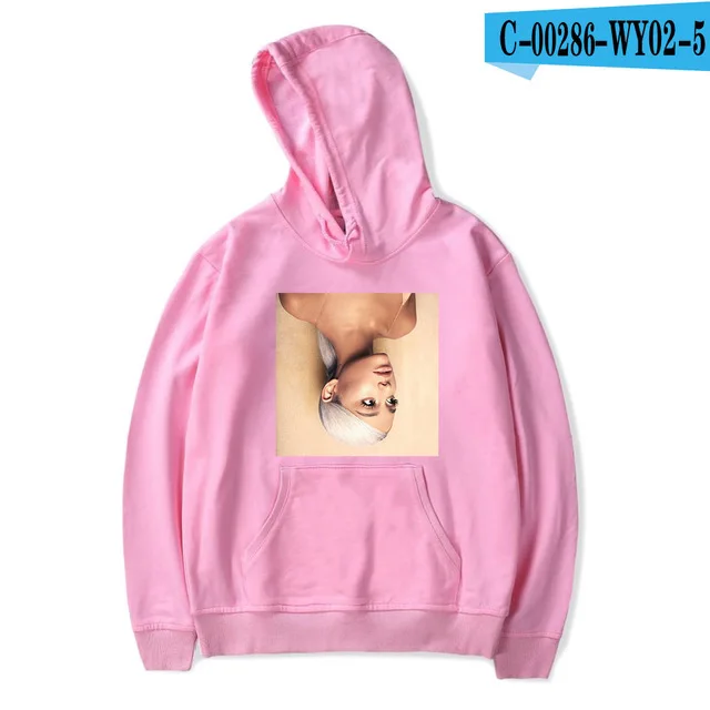 pink Ariana Grande толстовки для женщин/мужчин хип-хоп Повседневная Толстовка Женская мода Tumblr куртка пальто весна осень спортивный костюм топы - Цвет: pink
