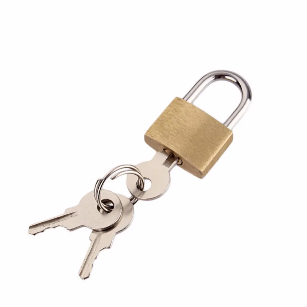 Маленький Металлический навесной замок 20 мм маленький медный Дорожный чемодан