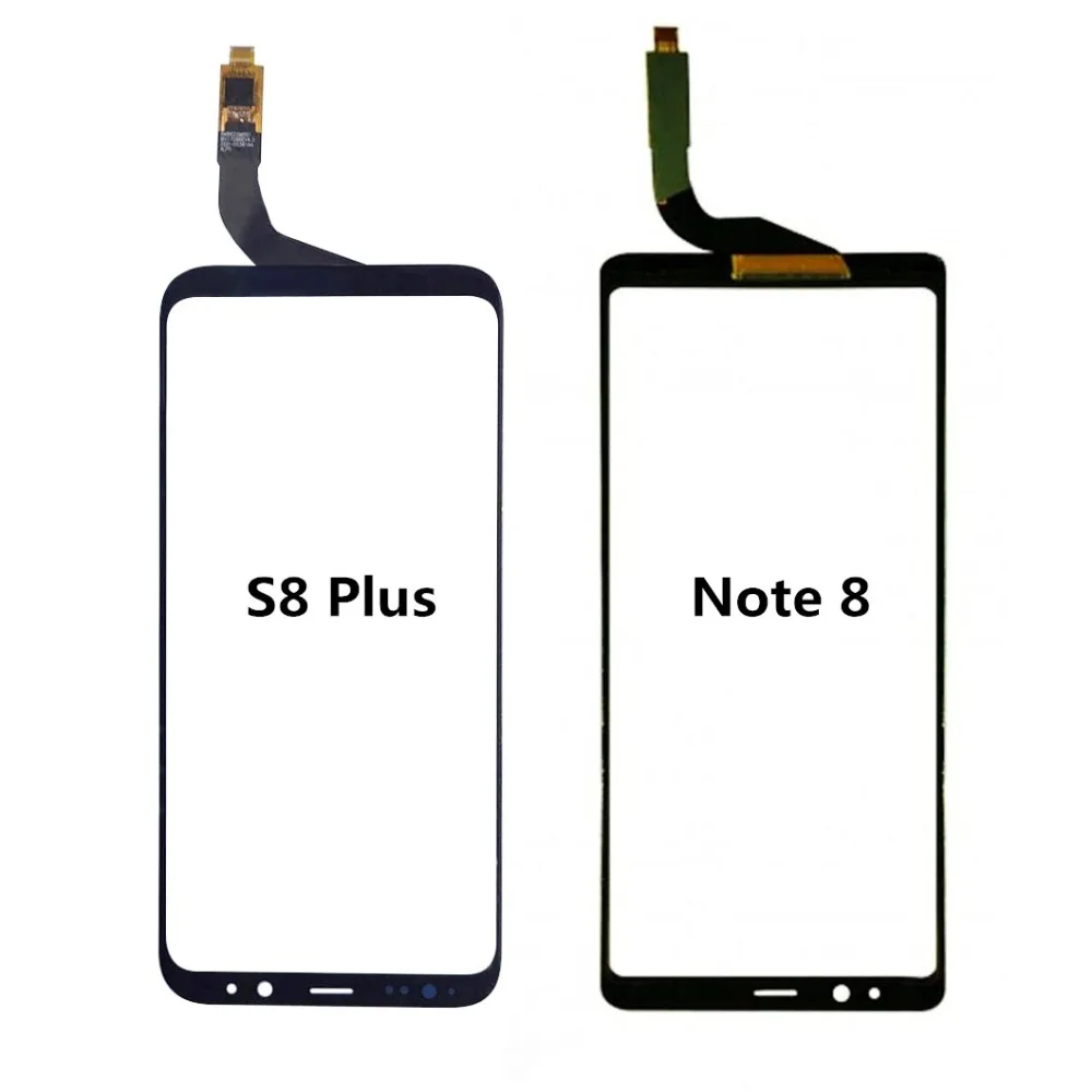 Черный сенсорный экран дигитайзер стеклянная панель Ремонт для samsung Galaxy S8 Plus/Note 8 Сенсорная панель Замена для samsung S8 Plus
