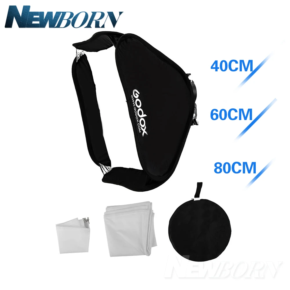 Godox 40*40 см 15 &quot60*60 24&quot 80x80 32 &quotскладной портативный софтбокс для кронштейна S типа
