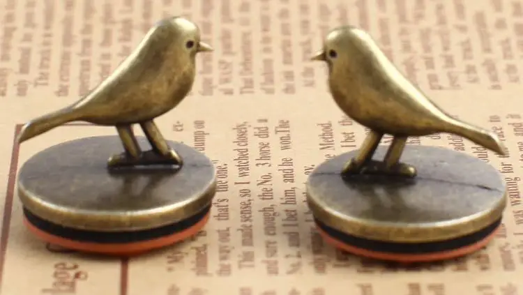 c31 83 Free Shipping / New vintage style quality bird series metal stamp gift 4 designs with ink pad|stamp rubber|stamp supplierstamp inkpad |