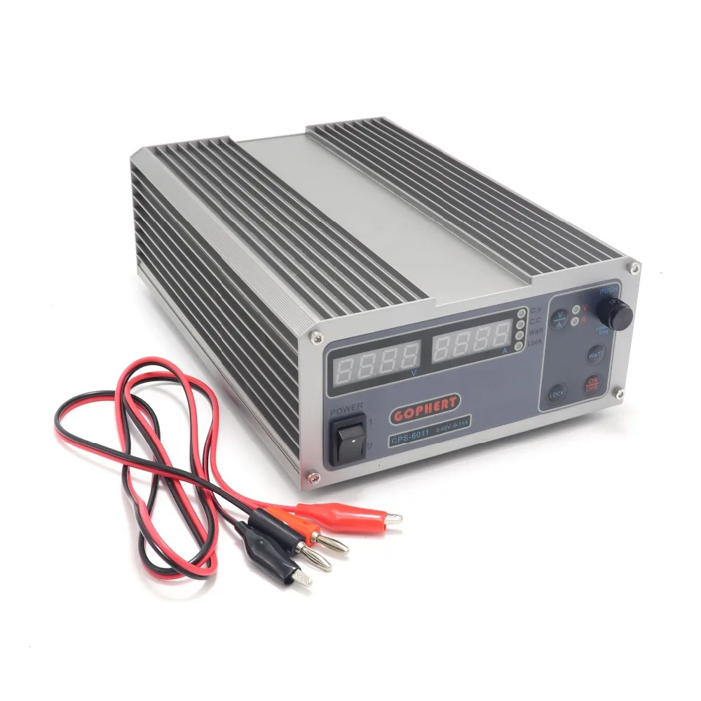 CPS-6011 Мини Регулируемая Компактный Высокого Мощность Цифровой DC Питание 60V 11A лаборатории Питание постоянного тока разъем комплект