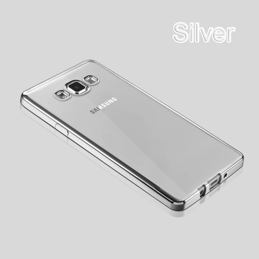 Nephy Роскошный чехол для samsung Galaxy A3 A5 A7 A 3 5 7 A300F A500F A700F Duos чехол для телефона прозрачный ТПУ силиконовый Ультратонкий Мягкий - Цвет: Серебристый