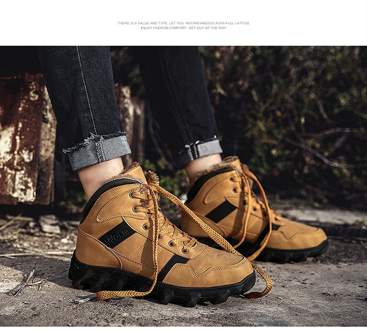 Botas hombre; Лидер продаж года; мужские ботинки; зимняя обувь с мехом; Мужская плюшевая теплая нескользящая обувь; большие размеры 39-46; высокое качество; скидка