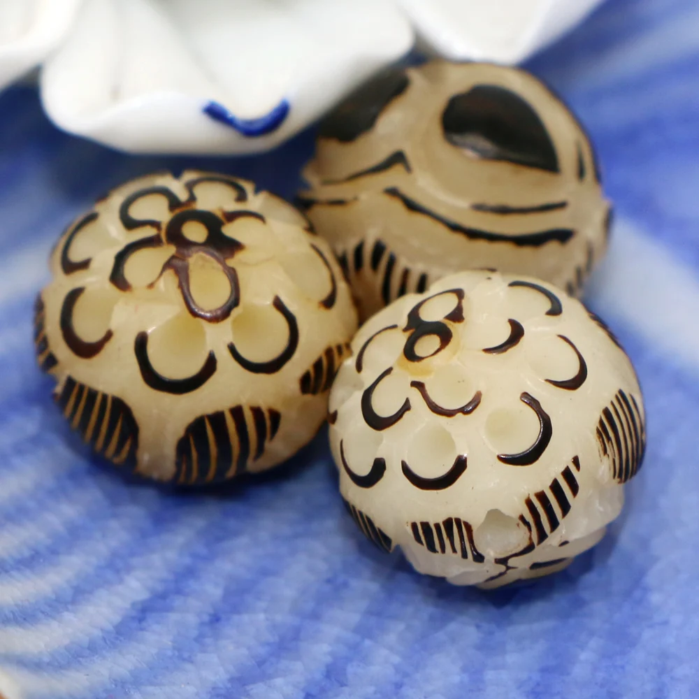 Natural White Bodhi Seed Carved peanuts Buddha beads Findings Wholesales | Украшения и аксессуары
