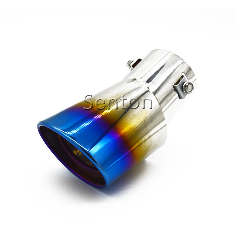 Универсальный хромированный Автомобильный Круглый глушитель выхлопной трубы из