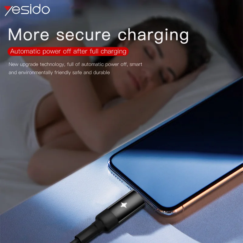 Yesido CA28 Smart power Off usb type C кабель для быстрой зарядки type-c кабель для samsung S10 S9 Xiaomi huawei USB C кабель для передачи данных