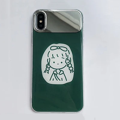 Glam чехол для телефона зеркальный чехол для телефона для iPhone XS Max XR XS X 8plus 8 7plus 7 6 S/6 Plus мягкая задняя крышка из ТПУ - Цвет: green