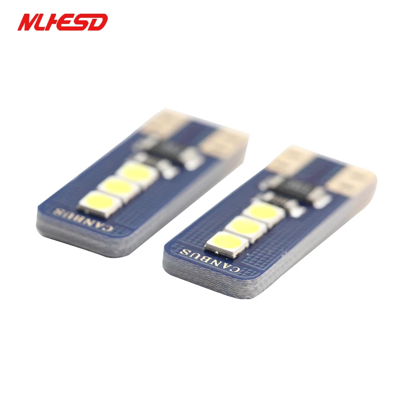 

10PCS Canbus T10 3030 6SMD White 194 168 2825 W5W LED Bulb For Car Interior Dome Side Tail Light Car Replacement Lights Bulb
