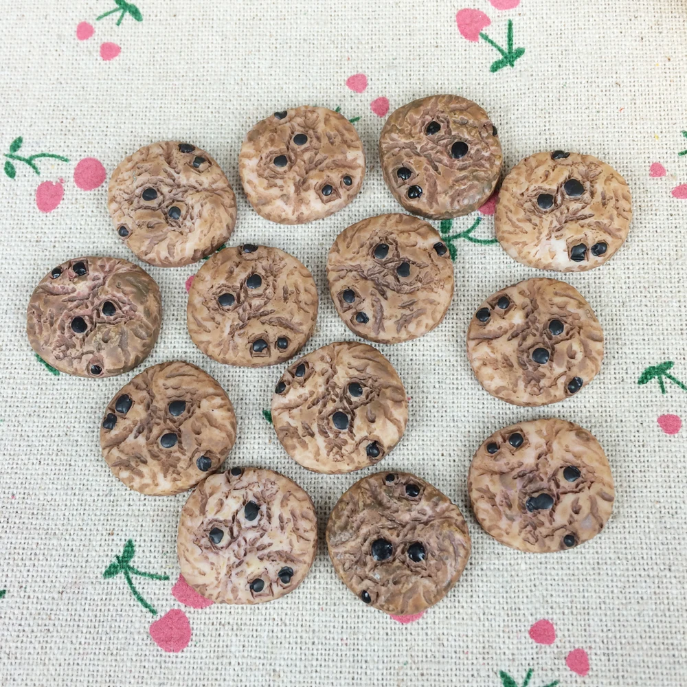 10 шт. плоский задник из смолы кабошон миниатюрные поддельные печенье DIY плоская