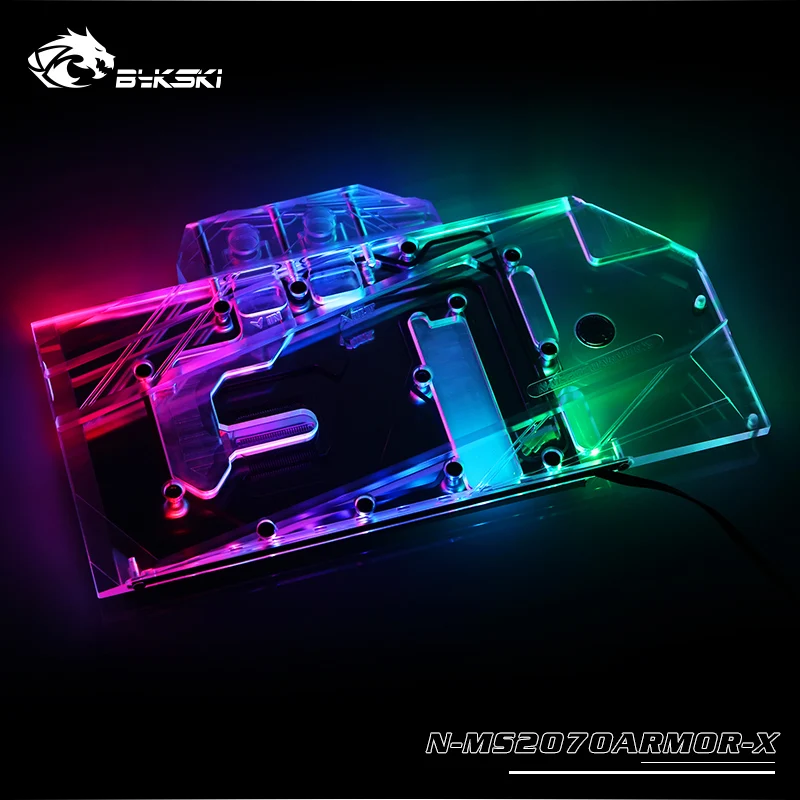Водяной блок Bykski для MSI RTX2070 ARMOR 8G OC/V373 014R/полное покрытие медная фотография/3PIN 5V RGB /