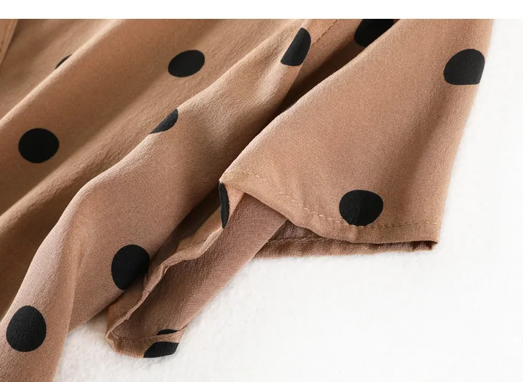 Женская блузка из натурального шелка с V образным вырезом и коротким