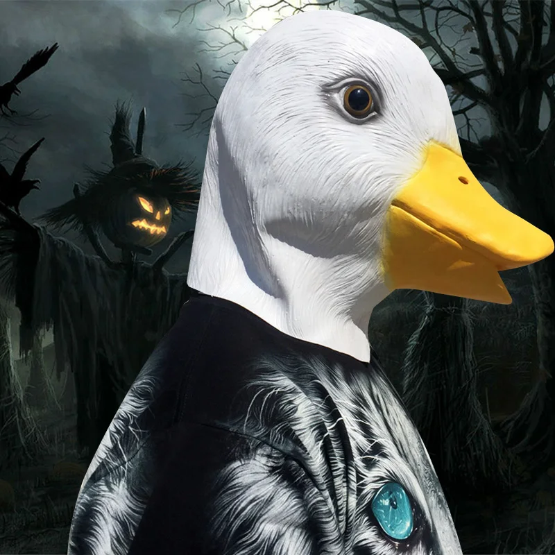Жуткая резиновая маска животного латекс вечерние желтая утка для взрослых