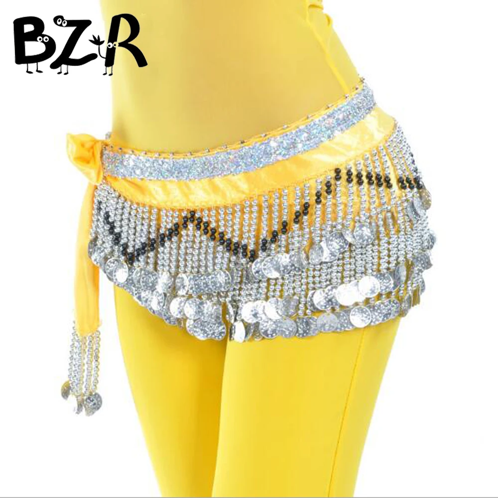Женская трехслойная юбка Bazzery костюм для танца живота из натурального шифона 258