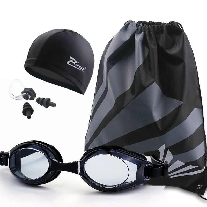 Очки для плавания унисекс из ПУ кожи 4 шт./комплект|myopia swimming glasses|swimming goggles menswimming