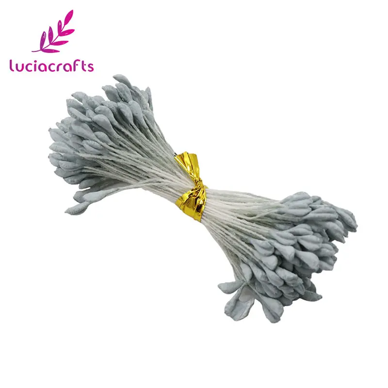 Lucia crafts 900 шт./лот 3 мм Смешанные 9 цветов матовый двойной цветок с головками stamen pistil торт украшения для самодельного изготовления C1203
