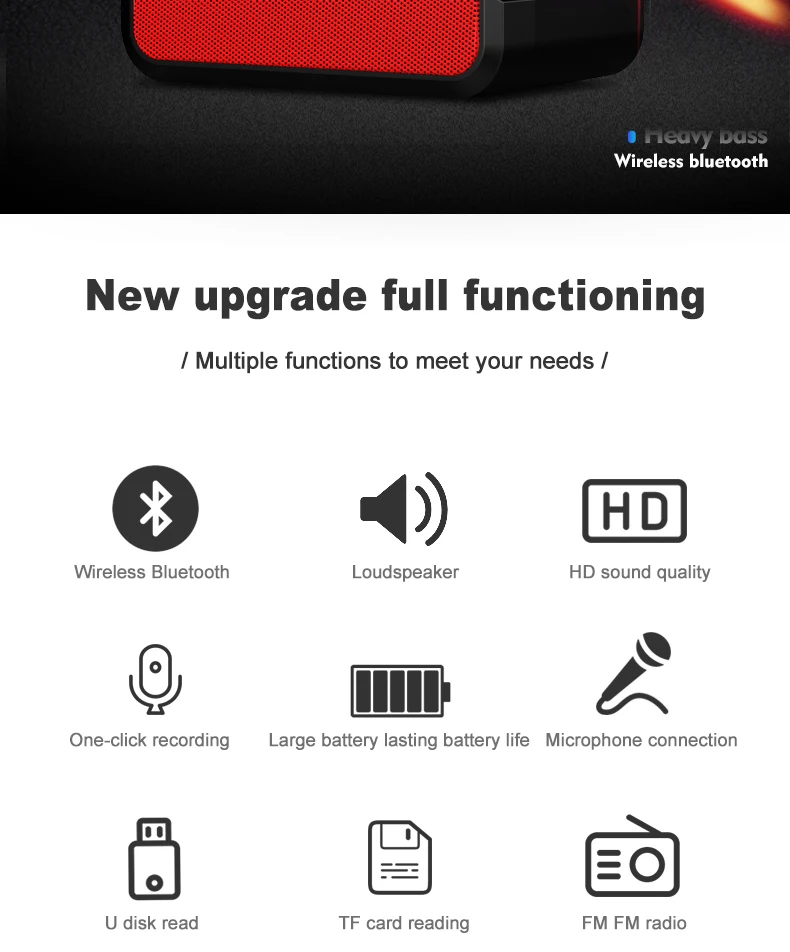 Открытый беспроводной Bluetooth колонки поддержка TF AUX USB музыкальный громкоговоритель Сабвуфер мини портативный мобильный телефон домашнее радио S102