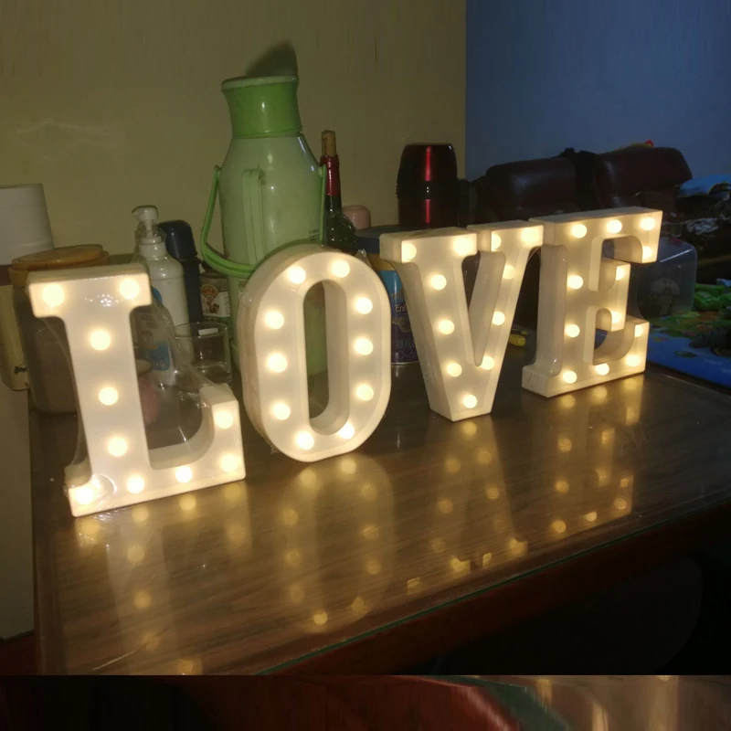 letter lights wedding layout decoration creative marriage proposal birthday | Дом и сад