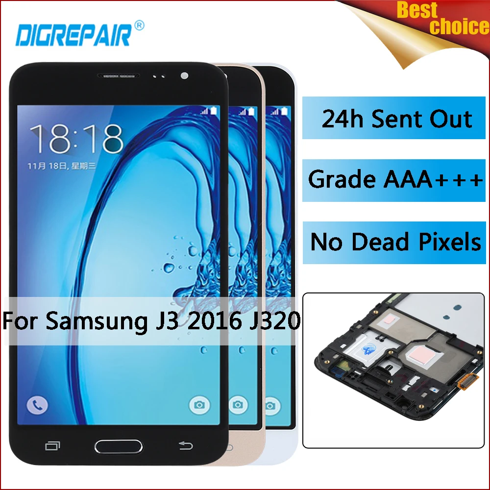 J3 j320f ЖК-дисплей для samsung Galaxy J3 экран J320 J320F J320M ЖК-дисплей дигитайзер сенсорный экран для samsung j3 ЖК-рамка