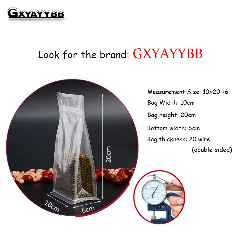 GXYAYYBB 100 шт. пакеты из крафт-бумаги с застежкой-молнией оконные стоячий подарок для