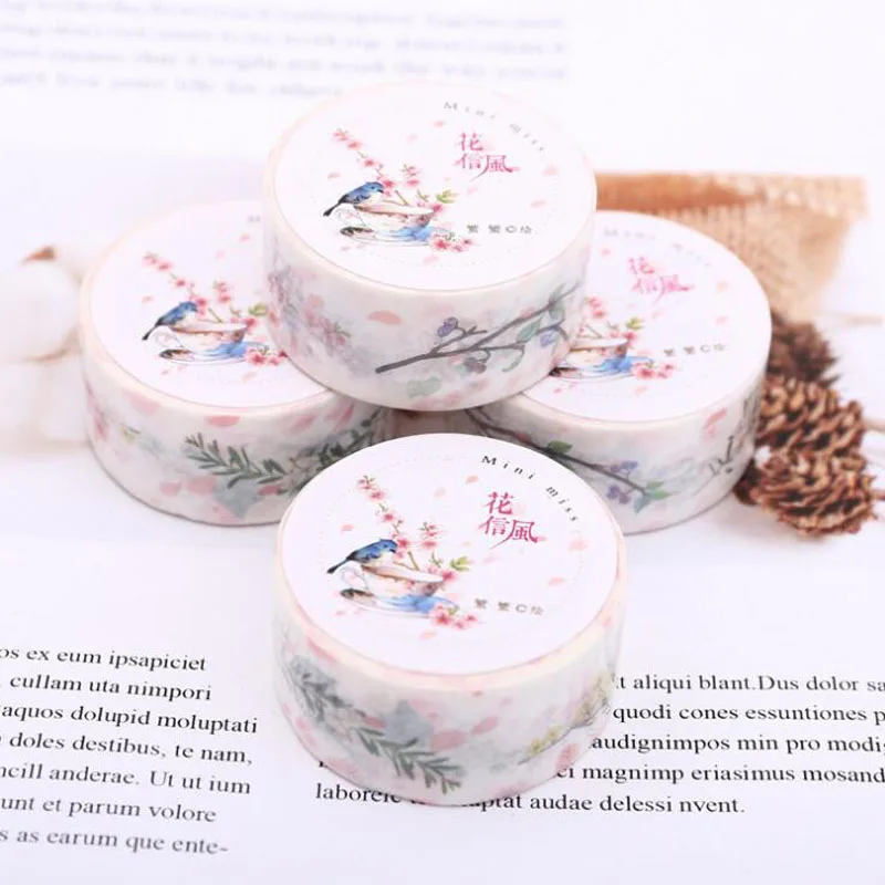 1 рулон Васи Маскировочная Лента Цветочные животные Цветок бумага маскирующая