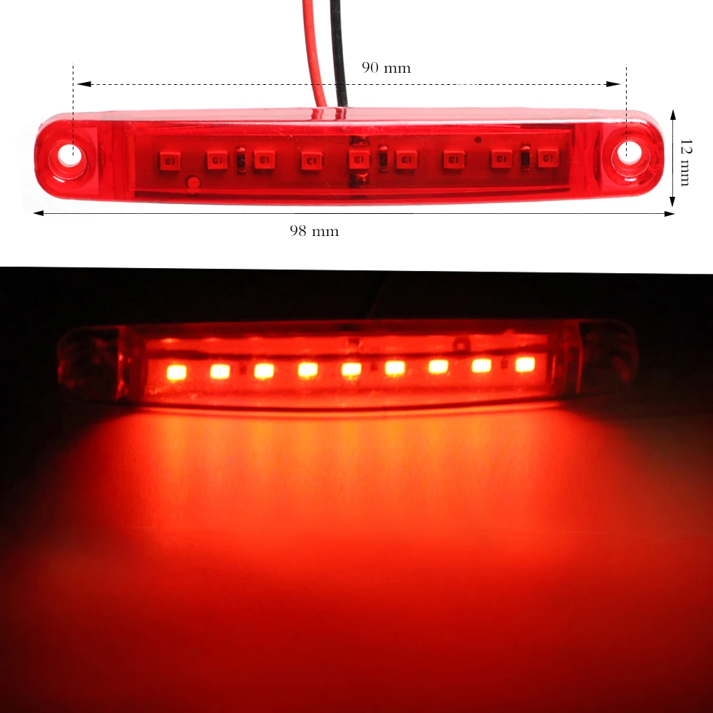 KEYECU 50x3 8 &quot6LED Боковой габаритный фонарь трейлер задние индикаторные огни для