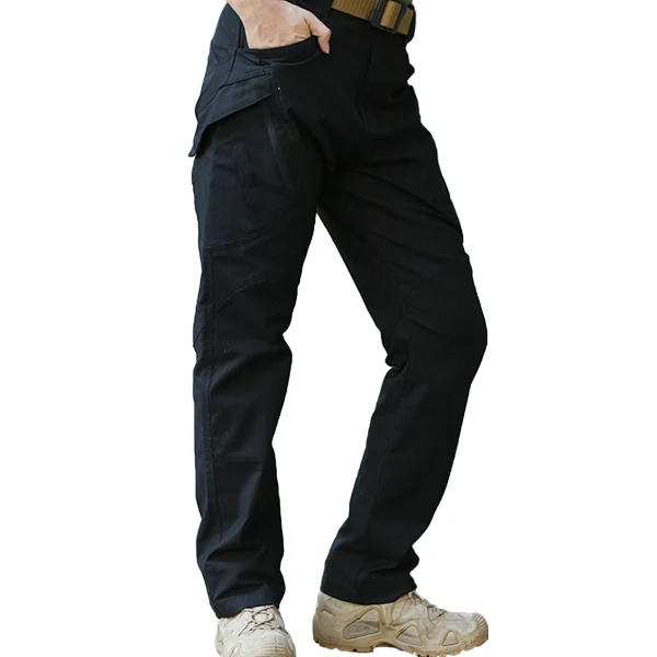CQB Outdoor Sports Hiking Camping Tactical Military Men's Pants Overalls for Hunting Climbing Spring Breathable Trousers - Цвет: Black