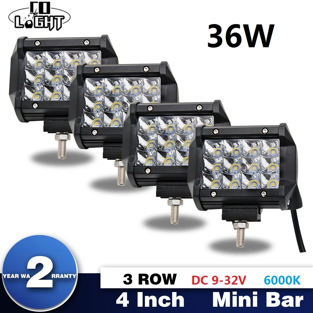 CO LIGHT Led 12 вольт светоизлучающий диод 36 Вт 4 дюйма дневные ходовые огни для Niva УАЗ