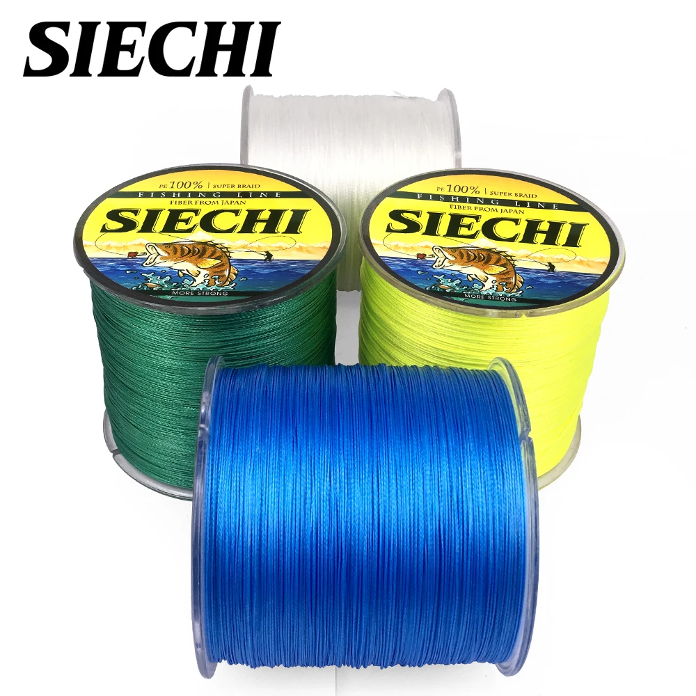 SIECHI 8 нитей 500 м 100% ПЭ Экстремальная плетеная рыболовная леска для морской и