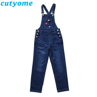 Girls Overalls Pants Детские джинсовые комбинезоны; Одежда для девочек-подростков; хлопковые повседневные штаны на подтяжках; комбинезоны для малышей; джинсовые брюки для девочек - Цвет: Girls Overalls Pants