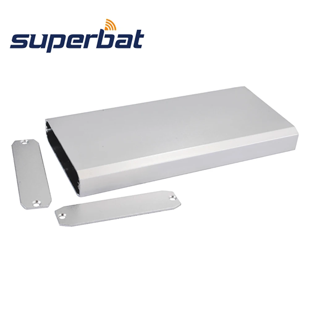Superbat 4.33&quot*2.05&quot*0.51&quotSilver White Extruded Aluminum Junction Box Enclosure Case Electronic Instrument PCB DIY 110*52*13MM |
