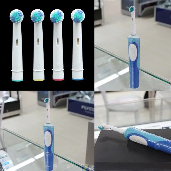 Новый дизайн 4 шт. Электрический Зубная щётка головки Замена для Oral B