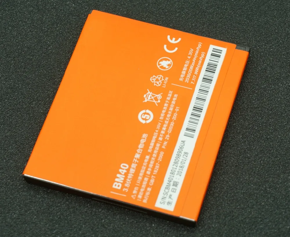 LehonS 2030 mAh/7.7Wh BM40/BM 40 умная запасная батарея для сотового телефона Xiaomi 2A Mi2A Hongmi Red Rice 2