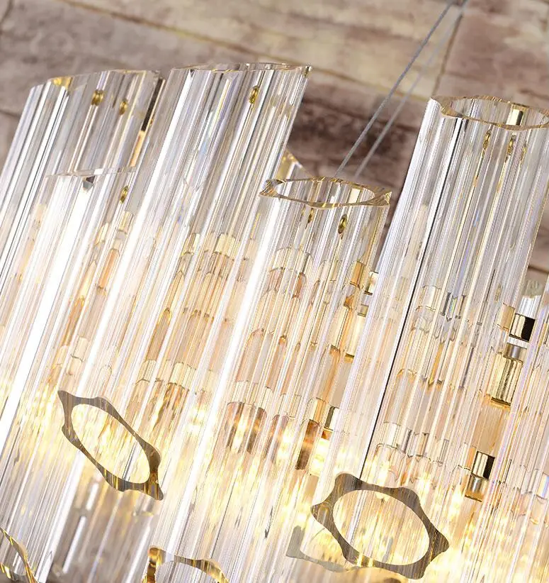 

Post-modern crystal chandeliers modern simple living room bedroom lights light design gold LED new restaurant chandeliers
