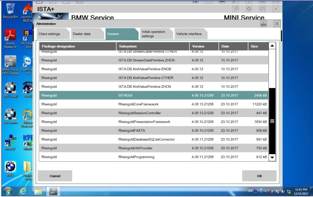 Экспертный режим Ista D/P для программного обеспечения BMW ICOM V2021.03 HDD 500 Гб windows 7