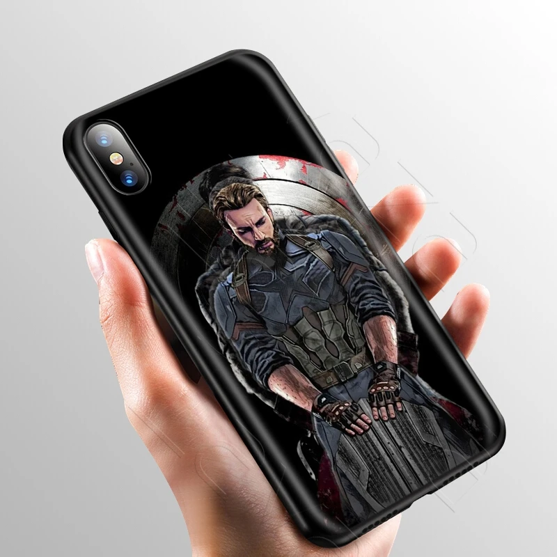Чехол Lavaza Marvel Человек-паук Капитан Америка для iPhone 11 Pro XS Max XR X 8 7 6 6S Plus 5 5S se