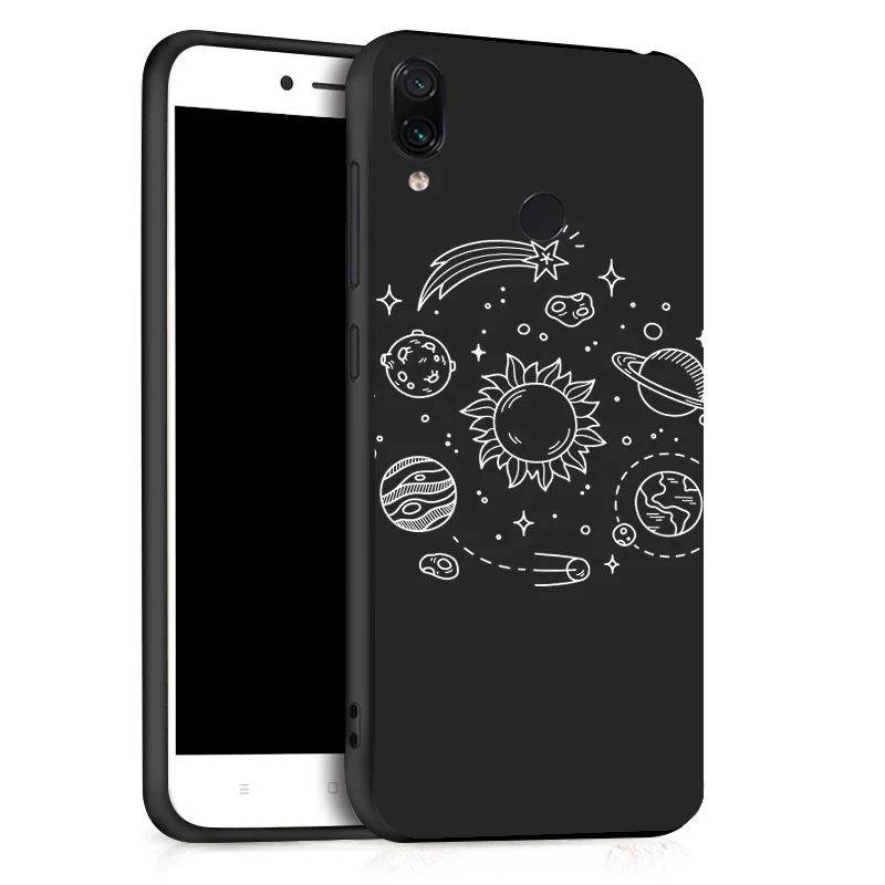 Case For Xiaomi Redmi Note 7 5 Pro 8 Cases Coque 3D DIY Painted Black Flower Cat Cover On For Xiaomi Mi 9 SE Xiomi 9T Bumper