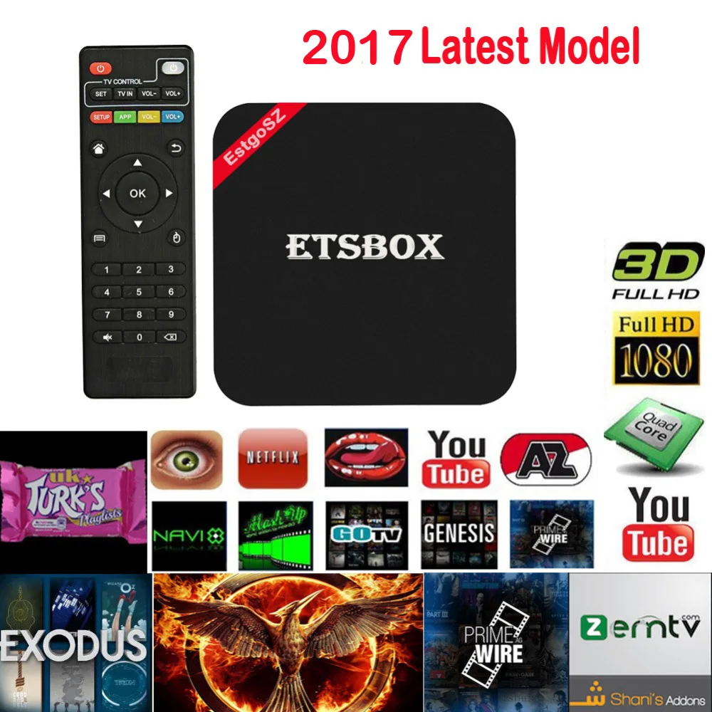 1GB RAM 8GB ROM EST Unlocked Jailbroken Android TV Box 6.0 RK3229 Quad Core 64Bit WiFi 4K HD Media Player | Электроника