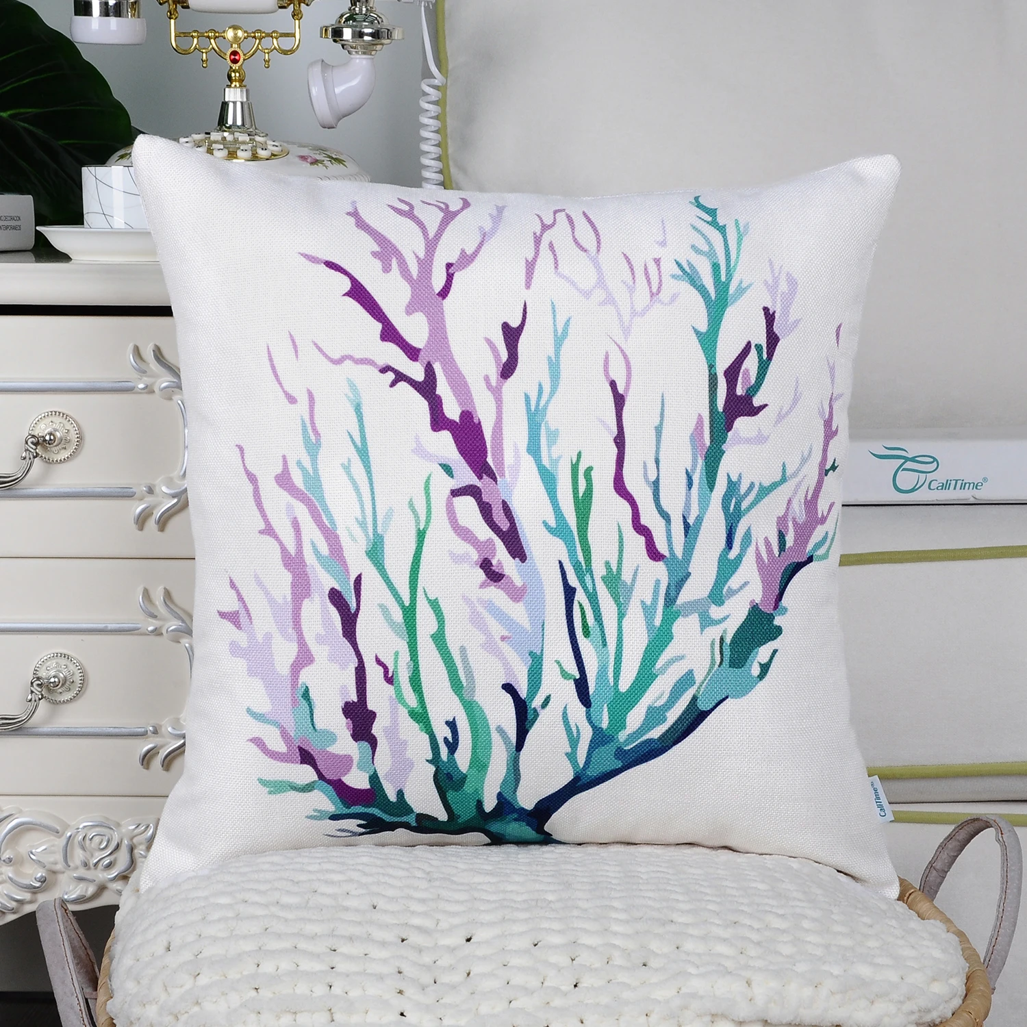 Фото CaliTime Canvas Cushion Cover for Couch Sofa Home Decoration Aquarelle Painting Print 18 X Inches Sea Coral Tree Purple Teal Дом и сад CaliTime Canvas Cushion Cover for Couch Sofa Home Decoration Aquarelle Painting Print 18 X Inches Sea Coral Tree Purple Teal Дом и сад