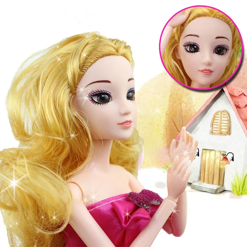 Вечерняя вечерние свадебное платье кукла на день рождения Рождество 1 комплект