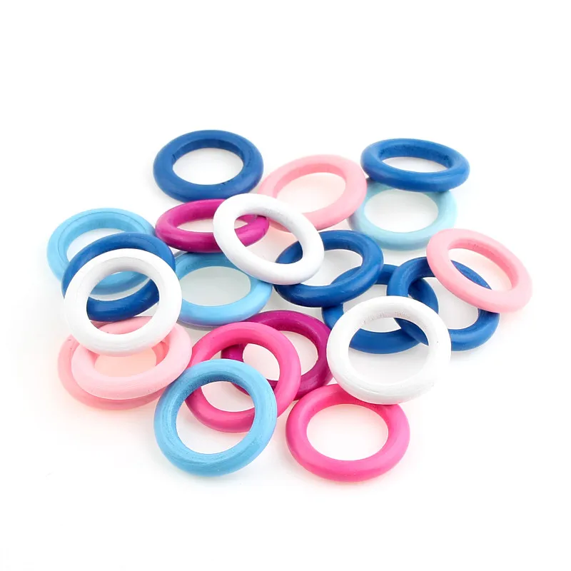 20 шт. детские деревянные кольца-кольца 34 мм | Украшения и аксессуары