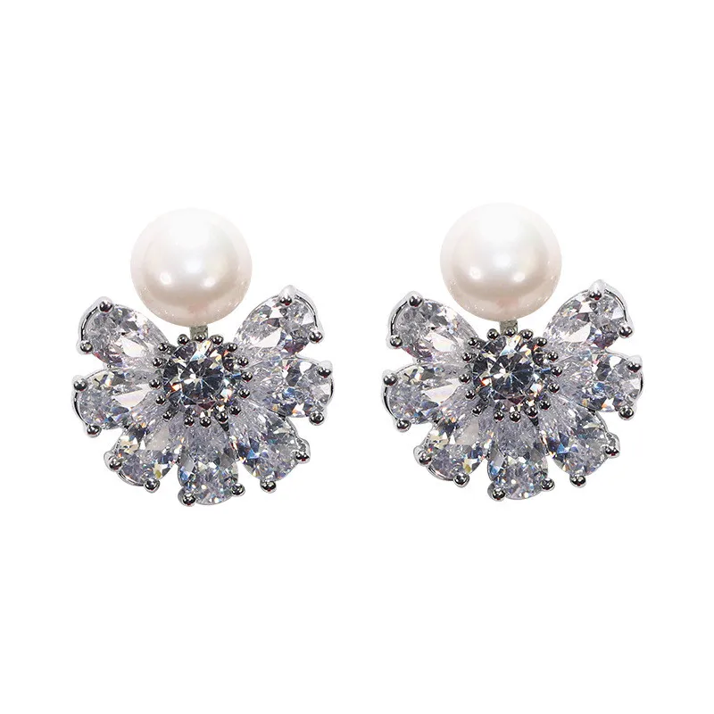 Серьги подвески с фианитами из серебра 925 пробы|Серьги-подвески| |